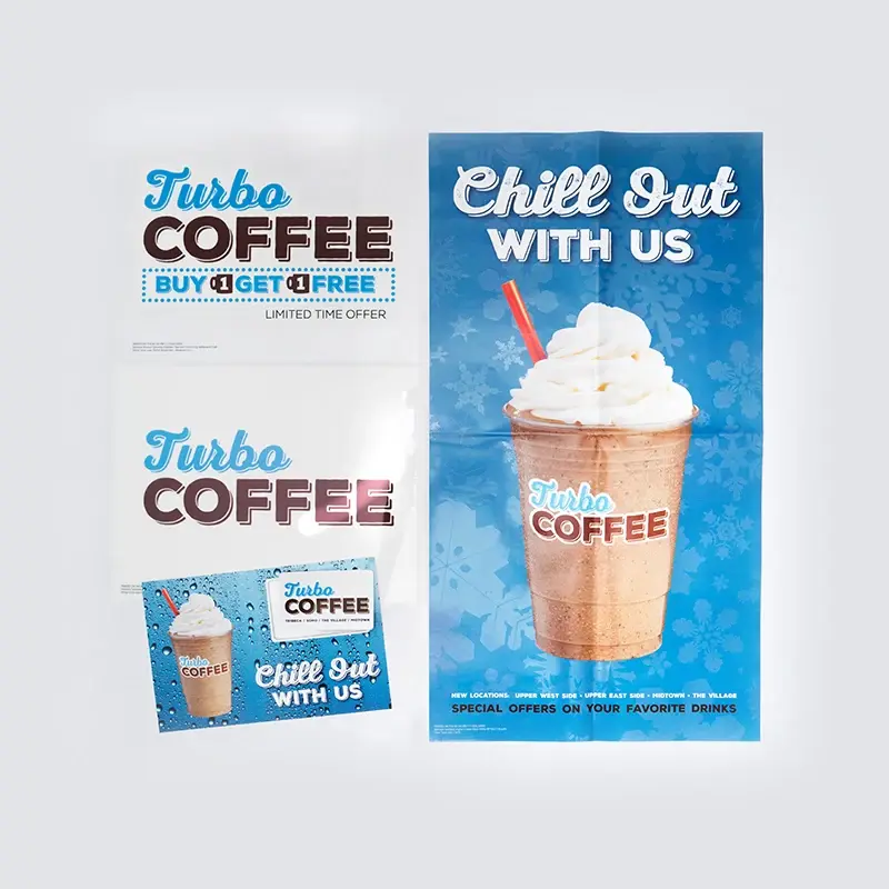 Ricoh promotional print samples in several finished formats