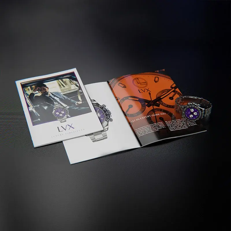Finished printed sample set including die-cut and bound work