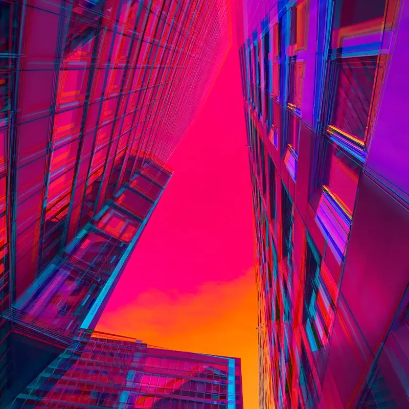 Colourful architectural photograph used to illustrate colour quality