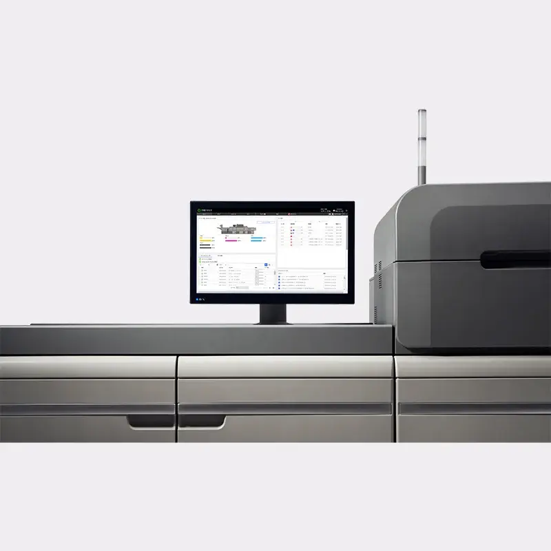 Pro C9500 control monitor showing paper settings