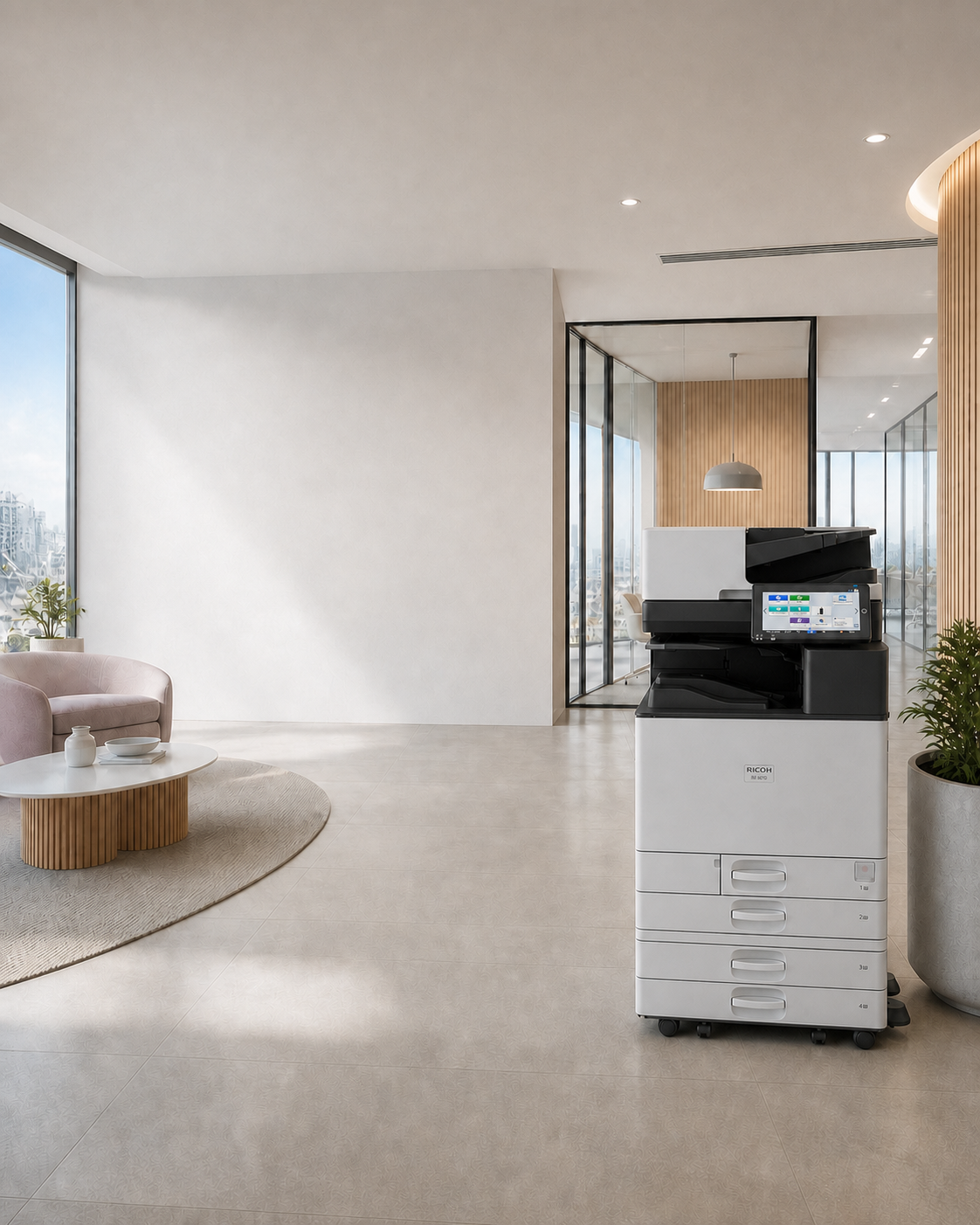 Ricoh IM 6010 shown in a modern office setting