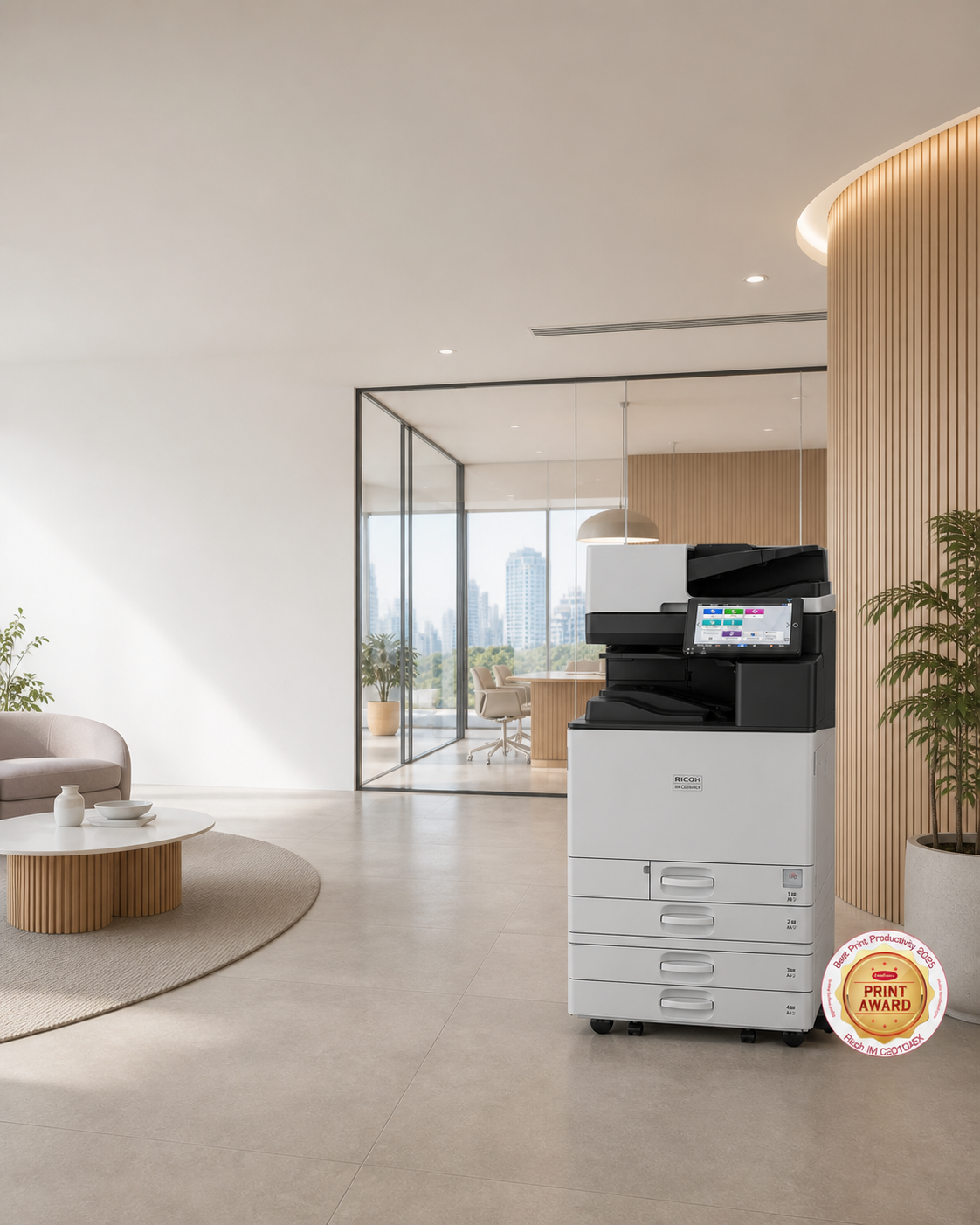 Ricoh IM C2010AEX shown in a modern office setting
