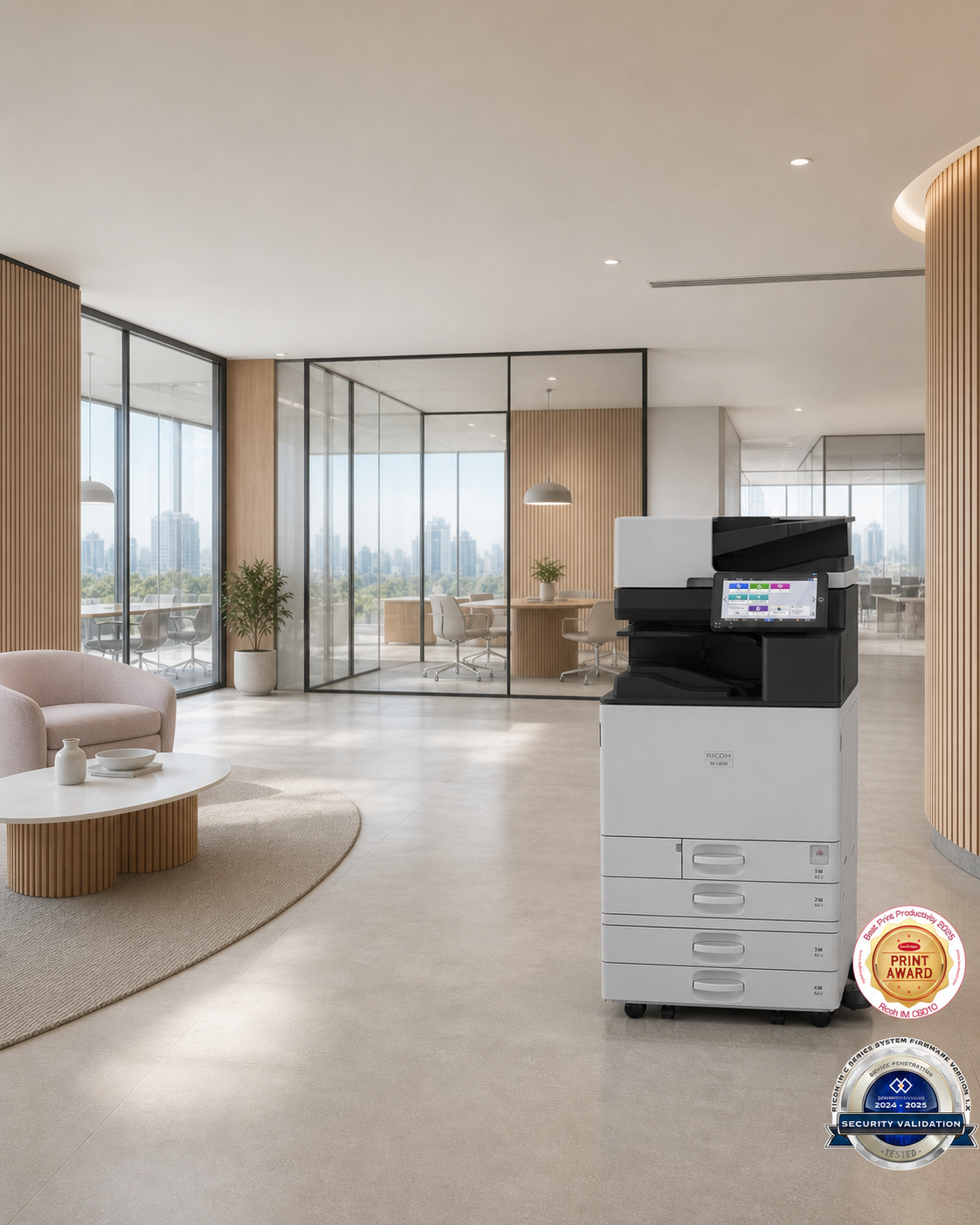 Ricoh IM C6010 shown in a modern office setting
