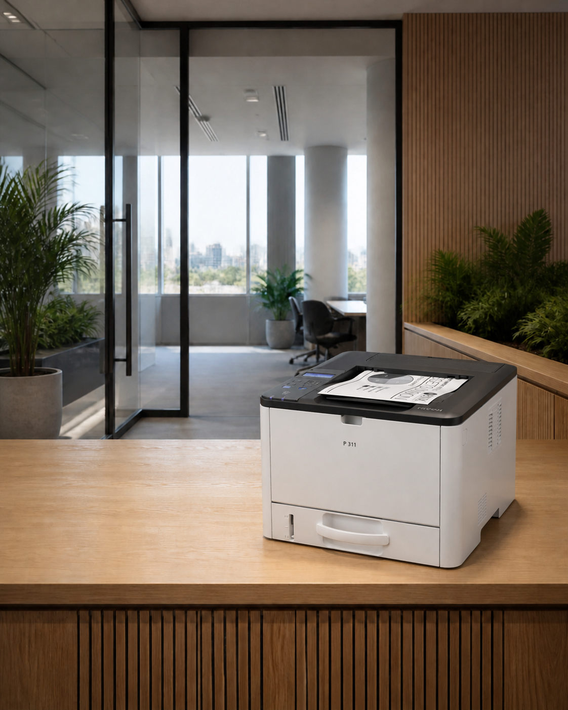 Ricoh P 311 shown in a modern office setting