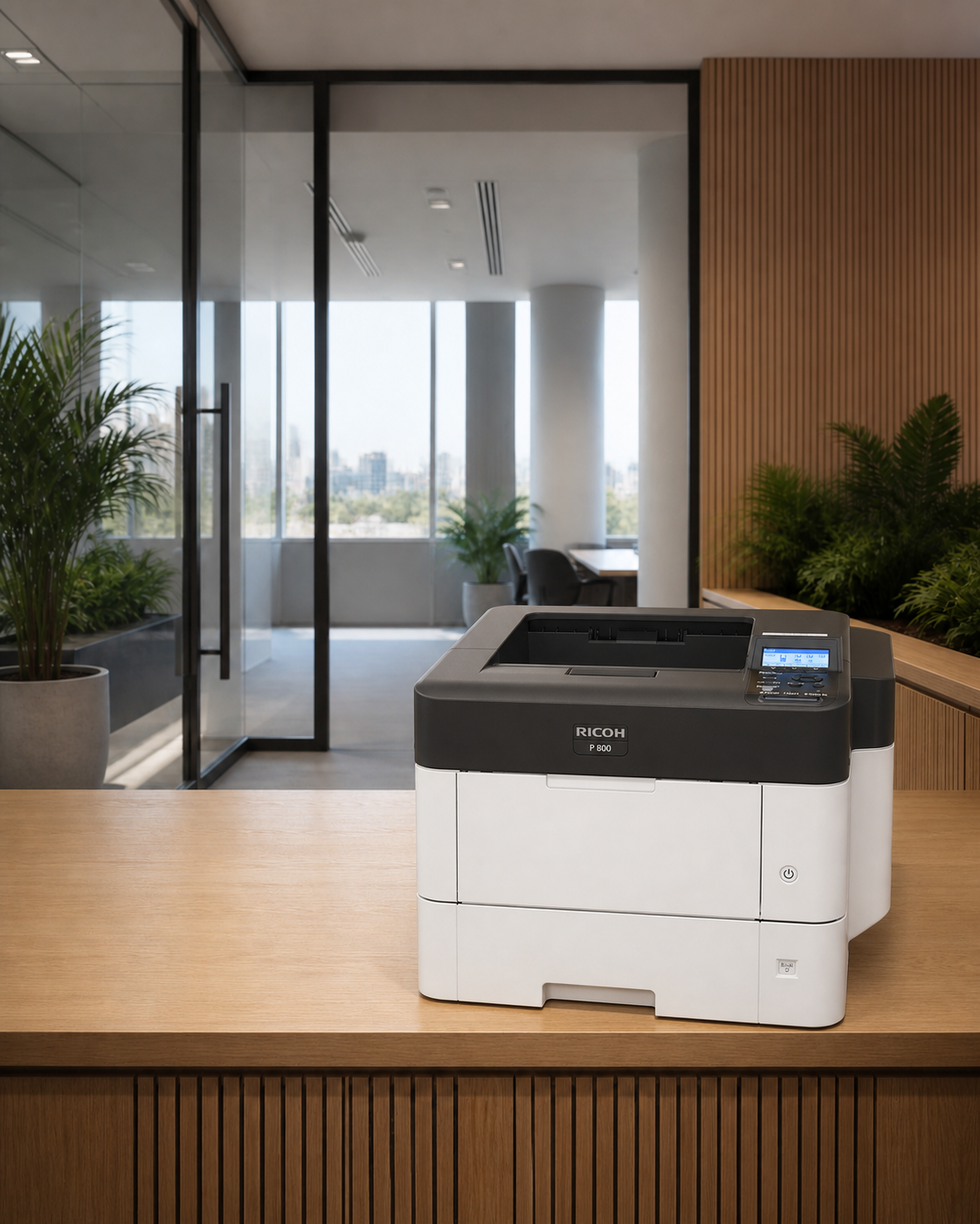 Ricoh P 800 shown in a modern office setting