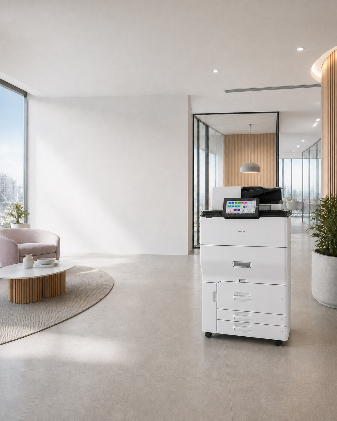Ricoh IM C8010 shown in a modern office setting